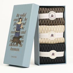 Theater Men Pack of 3 Checked Calf-Length Luxury Mercerized Cotton Socks-image-1