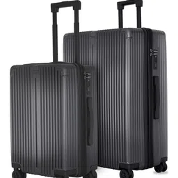 CARRIALL Unisex Set of 2 TexturedPolycarbonate Hard Sided Trolly Bag-39