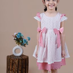 Little Llama Girls Embroidered Pure Cotton Fit & Flare Dress-image-67