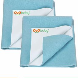 OyO Baby Sea Blue 2 Pieces Waterproof Mattress Protector-10