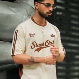 Maniac Men Typography Printed Round Neck Cotton Oversized T-shirt-image-86