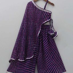 BAESD Girls Bandhani Printed Regular Gotta Patti Kurti with Palazzos-picture-54