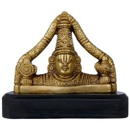 Exotic India Gold-Toned & Black Religious Tirupati Balaji For Car Dashboard Idol Showpiece-image-79