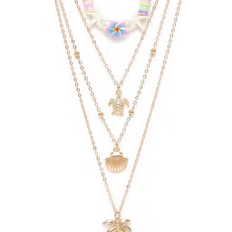 Carlton London Girls Pack Of 2 Rose Gold-Plated Pearls Layered Necklace-picture-13