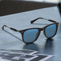 RESIST EYEWEAR Unisex Square Sunglasses with Polarised Lens GENESIUS BLUE C1-17