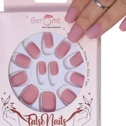 BEROMT 12 Pcs Long-Lasting Premium Matte Salon Finish Press On Nails - Shade 454-image-81