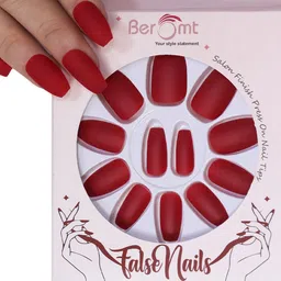 BEROMT 12 Pcs Long-Lasting Premium Matte Salon Finish Press On Nails - Shade 459-image-54