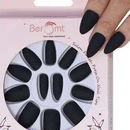 BEROMT 12 Pcs Long-Lasting Premium Matte Salon Finish Press On Nails - Shade 496-image-15