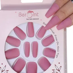 BEROMT 12 Pcs Long-Lasting Premium Matte Salon Finish Press On Nails - Shade 526-image-34