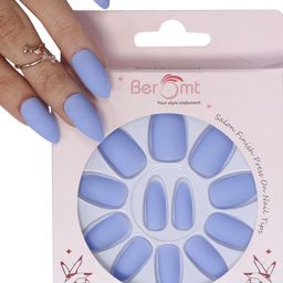 BEROMT 12 Pcs Long-Lasting Premium Matte Salon Finish Press On Nails - Shade 466-11