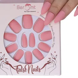 BEROMT 12 Pcs Long-Lasting Premium Matte Salon Finish Press On Nails - Shade 509-image-59