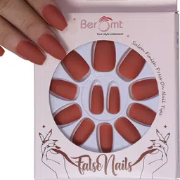 BEROMT 12 Pcs Long-Lasting Premium Matte Salon Finish Press On Nails - Shade 497-image-70