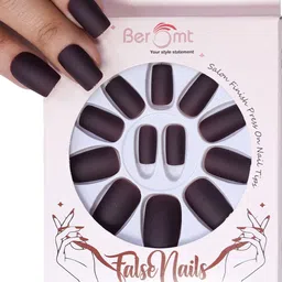 BEROMT 12 Pcs Long-Lasting Premium Matte Salon Finish Press On Nails - Shade 437-image-99