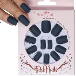 BEROMT 12 Pcs Long-Lasting Premium Matte Salon Finish Press On Nails - Shade 449-16