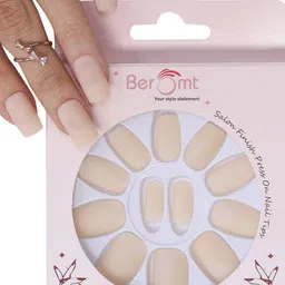 BEROMT 12 Pcs Long-Lasting Premium Matte Salon Finish Press On Nails - Shade 523-image-88