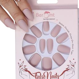 BEROMT 12 Pcs Long-Lasting Premium Matte Salon Finish Press On Nails - Shade 445-image-99