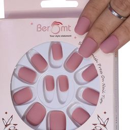 BEROMT 12 Pcs Long-Lasting Premium Matte Salon Finish Press On Nails - Shade 507-image-95