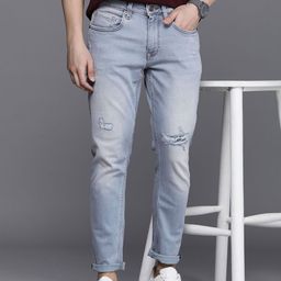 Louis Philippe Jeans Men Smart Skinny Fit Highly Distressed Heavy Fade Stretchable Jeans-image-6