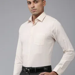 Van Heusen Pure Cotton Self Design Textured Slim Fit Opaque Formal Shirt-image-59