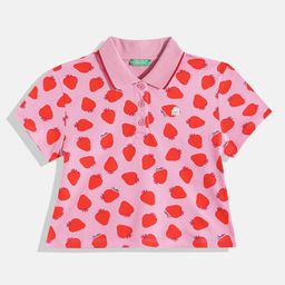 United Colors of Benetton Girls Conversational Print Polo T-shirt-image-36