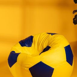 THREADVIBE LIVING Yellow & Blue Football Bean Bag with Beans-image-36