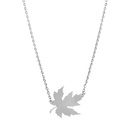 Goldnera Girls 925 Sterling Silver-Plated Mapel Pendant with Chain-image-19