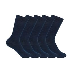 Supersox Boys Combed Cotton School Socks Pack of 5 Navy-picture-15