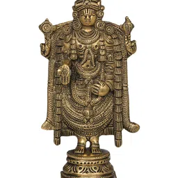 Exotic India Lord Venkateshvara as Balaji at Tirupati Brass Statue-image-25