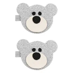 Aye Candy Girls Set of 2 Silver-Toned & White Alligator Hair Clip-image-64