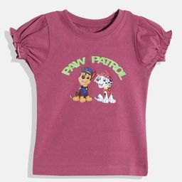 Eteenz Infant Girls Paw Patrol Print Puff Sleeve Cotton Top-image-96