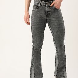 PARIS HAMILTON Men Bootcut Heavy Fade Colourblocked Stretchable Jeans-image-85