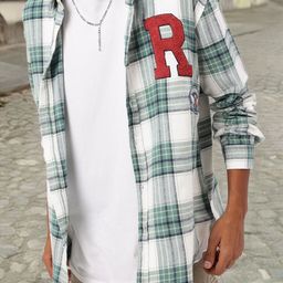 Kook N Keech Sporty Cool Checked Relaxed Fit Applique Shirt-image-38