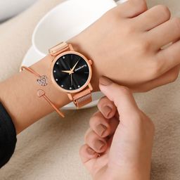 DressBerry Women Dial & Bracelet Style Straps Analogue Watch DBSet24 Set-07-19