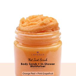 LAVENZA Freshly Whipped Body Scrub & In-Shower Moisturiser - Orange Peel & Grapefruit-250g-10