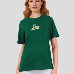 Mast & Harbour Typography Printed Drop-Shoulder Sleeves Pure Cotton T-shirt-picture-35