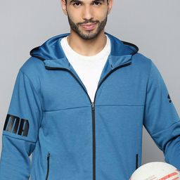 Puma Men Regular Fit Brand Logo Printed Hooded Sporty Jacket-image-44