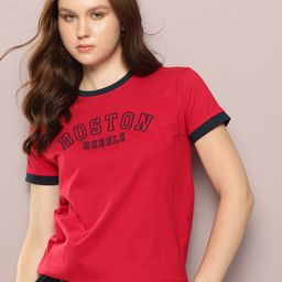 DILLINGER Typography Embroidered Pure Cotton T-shirt-image-76