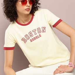 DILLINGER Typography Embroidered Pure Cotton T-shirt-image-75