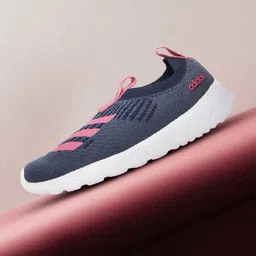 ADIDAS Women Navy Blue & Fuchsia Pink Woven Design AzureWalk Shoes-image-17