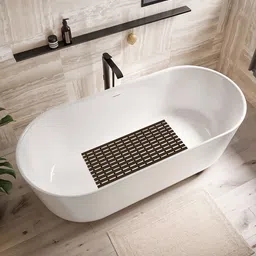 Myntra Elegant Homes Brown Stripe Design Anti-Skid Bath Rug-image-13