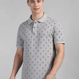 ONN Polo Collar Conversational Printed Casual Pure Cotton T-shirt-image-85