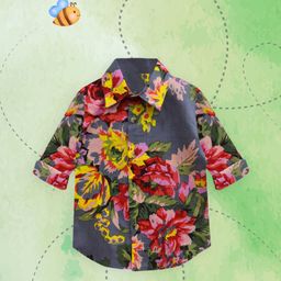 A T U N Boys Grey Classic Floral Regular Fit Printed Casual Shirt-image-15