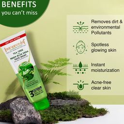 Aryanveda Pack of 2 Blemished Cream 50g & Tea Tree Neem Aloe Face Wash 120ml image 3