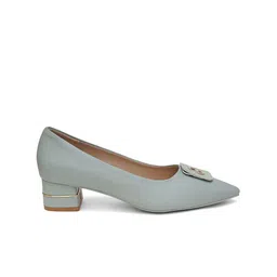 Sherrif Shoes Pointed Toe Block Heeled Pumps image 4