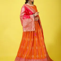 elora Semi-Stitched Lehenga & Unstitched Blouse With Dupatta image 4