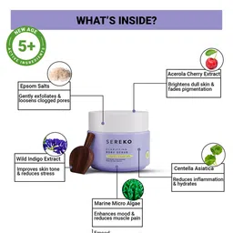 SEREKO Clarifying Body Scrub WIth Vitamin C & Epsom Salts To Restore Skin Biome - 100g image 2