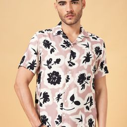 People Slim Fit Floral Printed Casual Shirt-image-37
