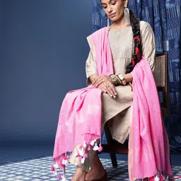 Taavi Sequinned Dupatta with Tassels image 3