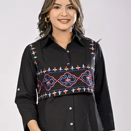 INAAYA JAIPUR Women Floral Lightweight Crop Tailored Jacket with Embroidered-image-81