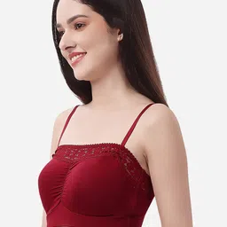 Soie Micro Modal Stretch Lacy Bandeau Bra with Removable Pads and Detachable Straps image 4